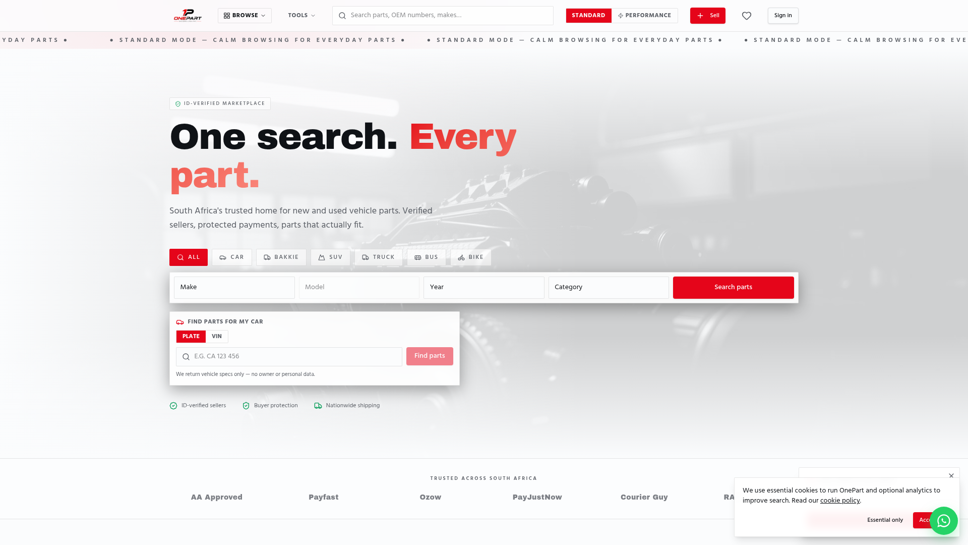 OnePart website